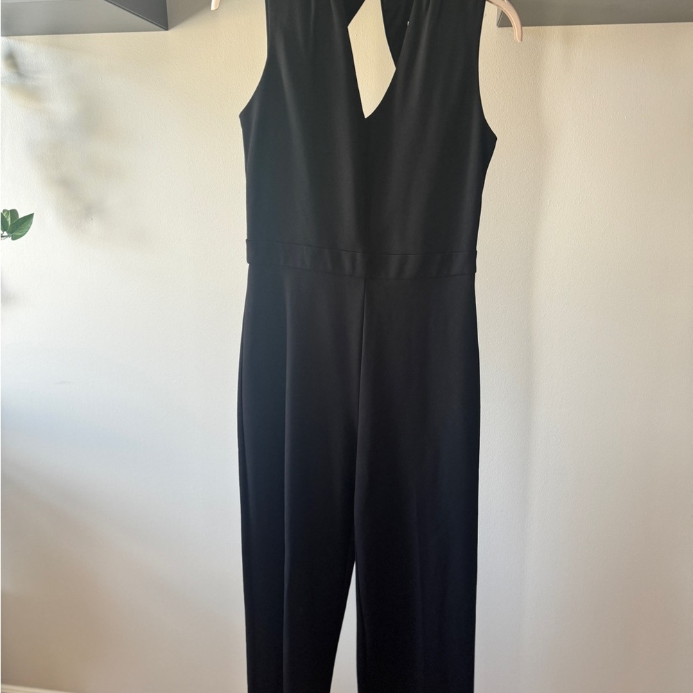 Tahari Classic Black Sleeveless Jumpsuit